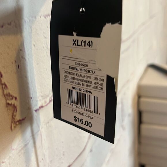 NWT GIRLS ART CLASS XL 14 LONG SLEEVE CROPPED STRETCH ON SHOULDER OFF SHOULDER - Picture 3 of 7